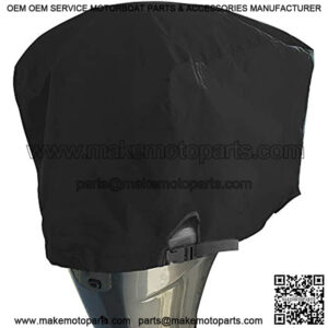 Outboard Boat Motor Covers Heavy Duty 600D Polyester Marine Canvas - 9 Colors (Black, 115 to 225 HP)