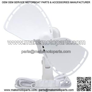 Caframo Ultimate. 12V Lighter Plug Fan for Boats and Campers. Easy to Clean. White, 5.25" x 2.5" x 8.0"