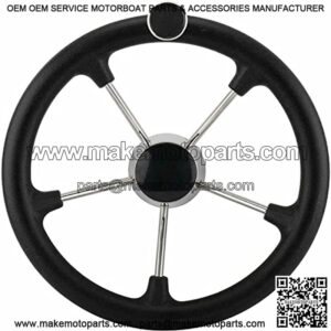 MagiDeal 15.5 inch Boat Steering Wheel with Knob Stainless Steel for Ship Yacht Parts