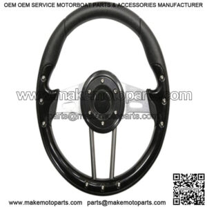 Golf Cart Steering Wheel- Aviator 4- Black Grip 13" Diameter