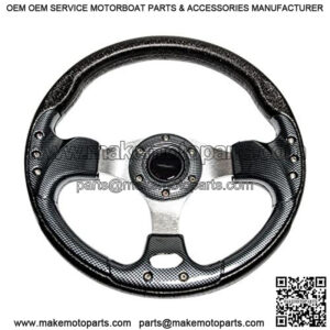12.5 Inch Racing Style Carbon Fiber Golf Cart Steering Wheel for Club ...