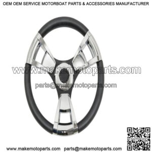 Gussi Chrome & Black Steering Wheel for Club Car DS Golf Carts 1982+
