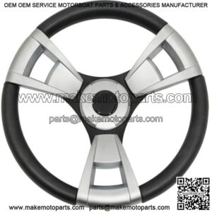 Gussi Black/Brushed Aluminum Steering Wheel for EZGO & STAR Golf Carts