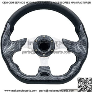 12.5 Inch Golf Cart Steering Wheel Carbon Fiber For Golf Cart Club Car DS & Precedent, EZGO TXT/RXV Yamaha