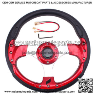 12.5 inch Golf Cart Steering Wheel NO Adapter For Ezgo/Yamaha/Club Car Red