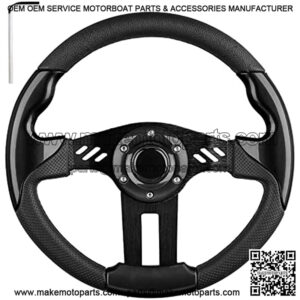 EZGO Steering Wheel Fit Golf Cart Club Car EZGO Yamaha Universal Golf Cart Steering Wheel Club Car DS and Precedent (Black Steering Wheel)