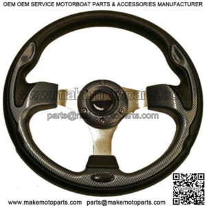 Carbon Fiber Rally Golf Cart Steering Wheel for EZGO, Club Car and Yamaha