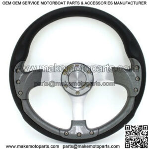 EZGO Golf Cart Steering Wheel Carbon Fiber and Black with Adapter Hub