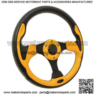 Club Car Precedent (04-Up) Golf Cart Rally Steering Wheel & Adapter Kit 12.5 in