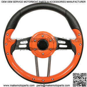 Aviator 4 Golf Cart Steering Wheel (Orange)