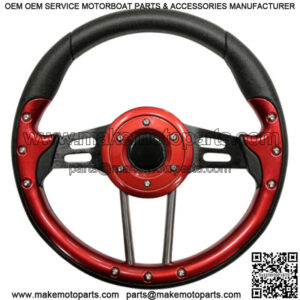 Aviator 4 Golf Cart Steering Wheel (Red)