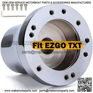 Golf Cart Steering Wheel or Golf Cart Steering Wheel Adapter Chrome Hub for EZGO TXT&RXV Club Car DS&Precedent Yamaha Golf Carts