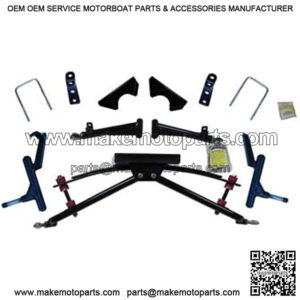 Double A-arm Lift kit (4" Lift). Accepts up to 23x10.5-12 tire. Club Car Gas 82-96.5 DS w/Metal deust Covers on Front hubs