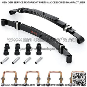Heavy Duty Rear 4-Leaf Spring Kit with Bushings & Sleeves for EZGO TXT Golf Cart 1995-2013