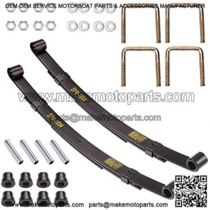 Golf Cart Heavy Duty Rear 3-Leaf Spring Kit with Bushings & Sleeves for 1995-2013 EZGO TXT OEM: 70506-G01 74135-G01 74207-G01 74207-G03