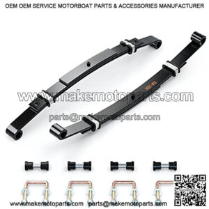 Golf Cart EZGO Heavy Duty 3 Leaf Spring Kit with Bushings & Sleeves & U Bolts fit EZGO TXT 1995-2013, OEM 70506-G01,74135-G01, 74207-G01, 74207-G03 (2 Packs)??