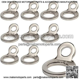 Stainless Steel Tie-Down Anchors Hooks Multi-Purpose Dirt Bike Tie Down Strap Rings for Motorcycle Dirtbike ATV Trailer Truck Rosa-Gold (10-Pack)