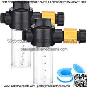 2 Pack Boat Engine Flush Mixer with Seal Tape, Salt Away Flush Kit Liquid Flow Valve for Salt Remover, Ideal to Flush Outboard and Inboard Engines, Connects with Spray Nozzle, Engine Flusher, Hose