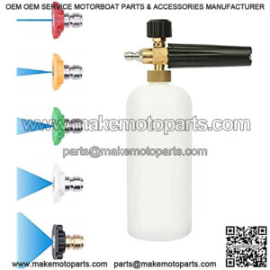 Foam Cannon with 1/4 Inch Quick Connector, 1 Liter, 5 Pressure Washer Nozzle Tips