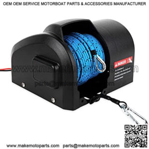 Trac Outdoors Fisherman 25-G3 Electric Anchor Winch - Anchors Up to 25 lb. - Includes 100-feet of Pre-Wound Anchor Rope with Use (69002)