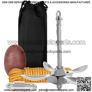 Anchor Kit, 3.5lb Folding Grapnel Anchor Kit with Rope and Buoy for Jet Ski PWC Canoe Paddle Board