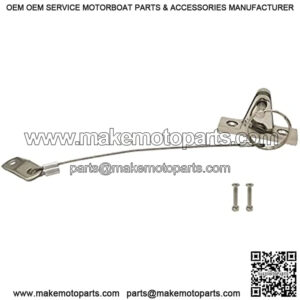 Stainless Steel Boat Bimini Top Deck Hinge with Quick Release Pin Lanyard for Slide Rail Anchor Flat Mount