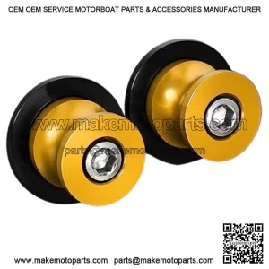 M10 x 1.25 Swingarm Spools Slider Universal for Y.amaha FZR 1000/600R/400 Kawasaki Z750 /Z750S/ Z750R /ER-6F /ER-6N /Versys 1000 Duke 125/200/390 RC 125/200/390(Gold)