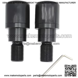 Bar Ends, Bar End Caps, with Hex Key Compatible with Yamaha MT-07 MT-09 MT-10 XSR700 CNC Aluminum ??Black??