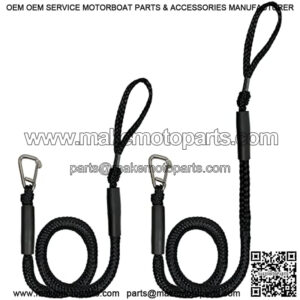 4FT+6FT Bungee Dock Line Boat Ropes for Docking Line Mooring Rope with Stainless Steel Clip Accessories for Boats PWC, Kayak, Watercraft,SeaDoo,Jet Ski, Pontoon, Canoe, Power Boat 2 Pack