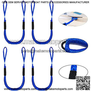 Pack of 4 Bungee Dock Lines for Boat Shock Absorb Dock Tie Mooring Rope Boat Accessories 4-5.5 ft