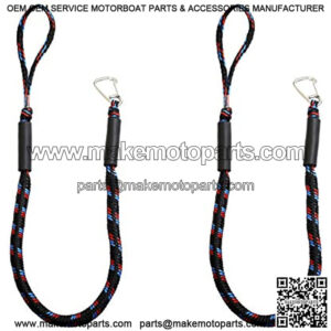 Colourful Bungee Boat Dock Lines with Hook 4 Feet Dockline Mooring Rope Boat Accessories Docking Lines PWC Shock Cords for Boats Kayak, Jet Ski, Canoe, Power Boat Wave Runner, SeaDoo, Watercraft 2pcs