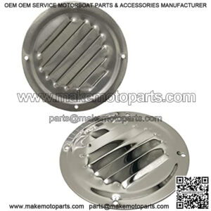4" Round Louvered Air Vent, 316 Stainless Steel Boat Vent Ventilation Ventilator Cover 2 Pack