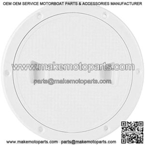Deck Plate Boat Parts Yacht Deck Lid Hatch Deck Plate White Round Non Slip Inspection Hatch with Detachable Cover(6inch)