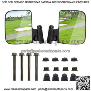 For Golf Cart Rear Mirrors Side Rear View Fits Club Car EZGO Yamaha Carts Parts