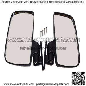 NEW Pair (2) Folding Side View Mirrors For Club Car, EZGO, Yamaha Golf Carts