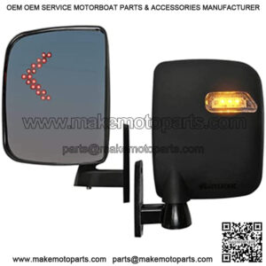 Revenge Golf Cart Parts & Accessories Universal Golf Cart LED Light Side Mirror Set