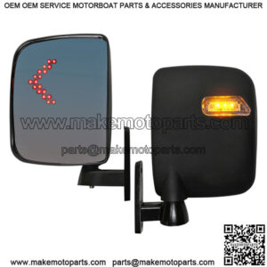Deluxe LED Side Mirror With Turn Signal Lights for Golf Cart