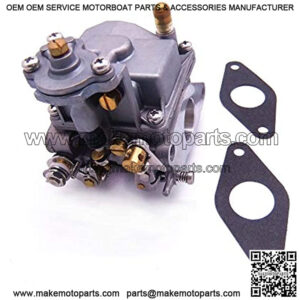 Boat Engine 66M-14301-12 Carburetor Assy and 66M-13646-00 Gaskets (2 pcs) for Yamaha 4-Stroke 15hp F15 Electric Start Outboard Motor