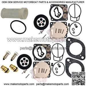 Compatible With Premium Venom Brand Twin Carb Rebuild Kit w/Needle, Seats & Gaskets (Fits 1998-2002 GSX GTX LRV RX RXX XP/LTD 947-951 NOW Includes Free Water Separator Fuel Filter & O-Ring