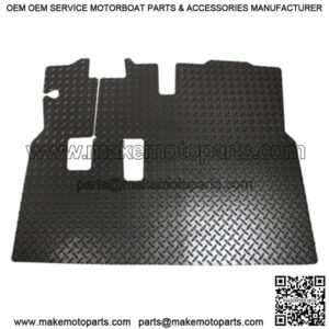 EZGO RXV Golf Cart Black Rubber Diamond Plate Floor Mat Fits 2008-Up