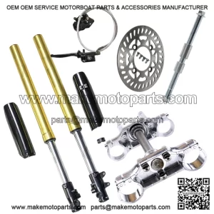 735mm Front Fork Shock + Triple Tree Disc Rotor Axle for YZ85 KX85 Dirt Pit Bike