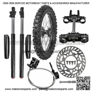 Front Fork Triple Tree + 70/100-17 Wheel Tire Brake Kit for Pit Dirt Bike YZ85 CR85