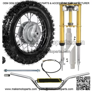 Front Fork Triple Shock + 2.50-10 Wheel Kit & 7/8" Handlebar for CRF50 XR50 SSR70