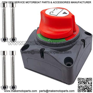 Ampper Battery Switch, 12-48 V Battery Power Cut Master Switch Disconnect Isolator for Car, Vehicle, RV and Boat (On/Off)