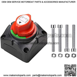 Battery Switch 12-48 V 275/1250 Amps Battery Power Cutoff Master Switch Disconnect Isolator for Car Vehicle RV ATV UTV Marine Boat On Off Position