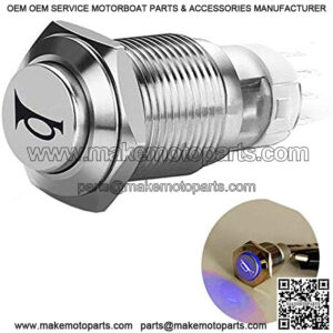 Car Horn Button Switch momentary Push Button Switch 12V 16mm LED On/Off Switch Reset Switch Button Metal momentary Speaker Horn Switch Power Metal Toggle Switch Car Boat Motorcycle DIY Switch