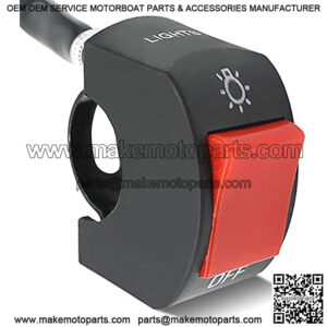 Motorcycle Headlight Switch Handlebar Toggle Switch with On Off Push Button for U5 U7 U2 Motorcycles Scooter Electrombile Motorbike-7/8inch 22mm(Red)