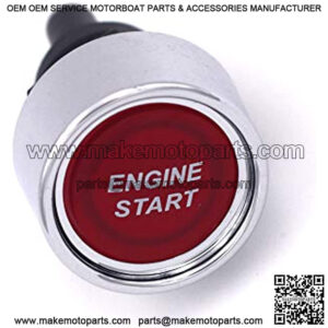 Push Start Ignition Switch - JOYHO Off-(ON) Momentary Engine Start Button Switch, Fit for 12V-24V Vehicles, Red LED Light