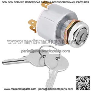 Ignition Switch with Key 12V Universal Ignition Starter Switch 3 Position 5 Terminals Engine Starter Switch for Car Boats Motorcycle Tractor Forklift Scooter Trailer Agricultural Modified Car, SPB501