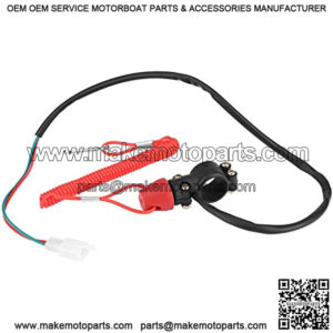 22mm 7/8" Boat Engine Emergency Safety Kill Stop Switch Lanyard Cord Ship Replacement Parts Motorcycle Boat Outboard Engine Motor Kill Stop Switch W/Tether Lanyard Cord